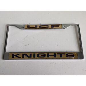 UCF Knights Central Florida Black Gold Metal Laser Cut License Plate Frame